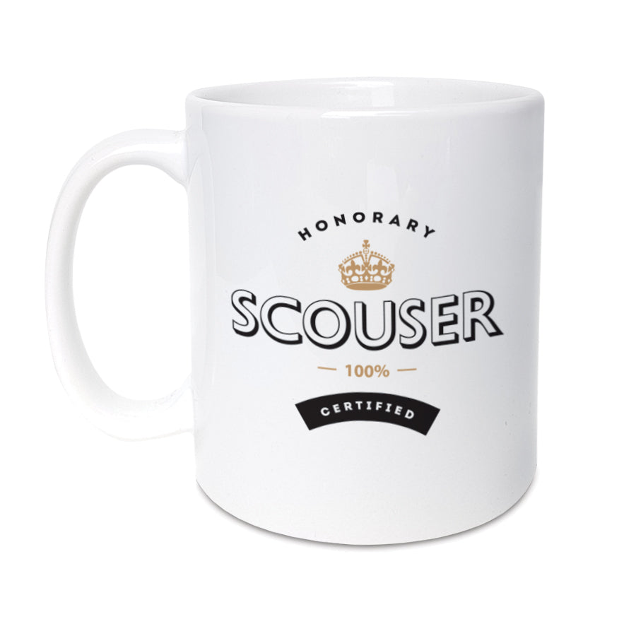 A unique mug which will make the perfect gift for the honorary Scouser in you life. Whether it's for a birthday, Christmas or any other special occasion. Mug reads: Honorary Scouser 100% certified.