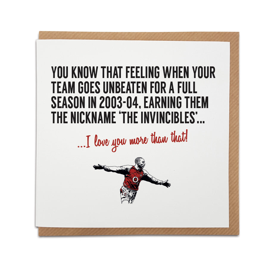 Arsenal fan - That feeling when…. Football Greetings  Card