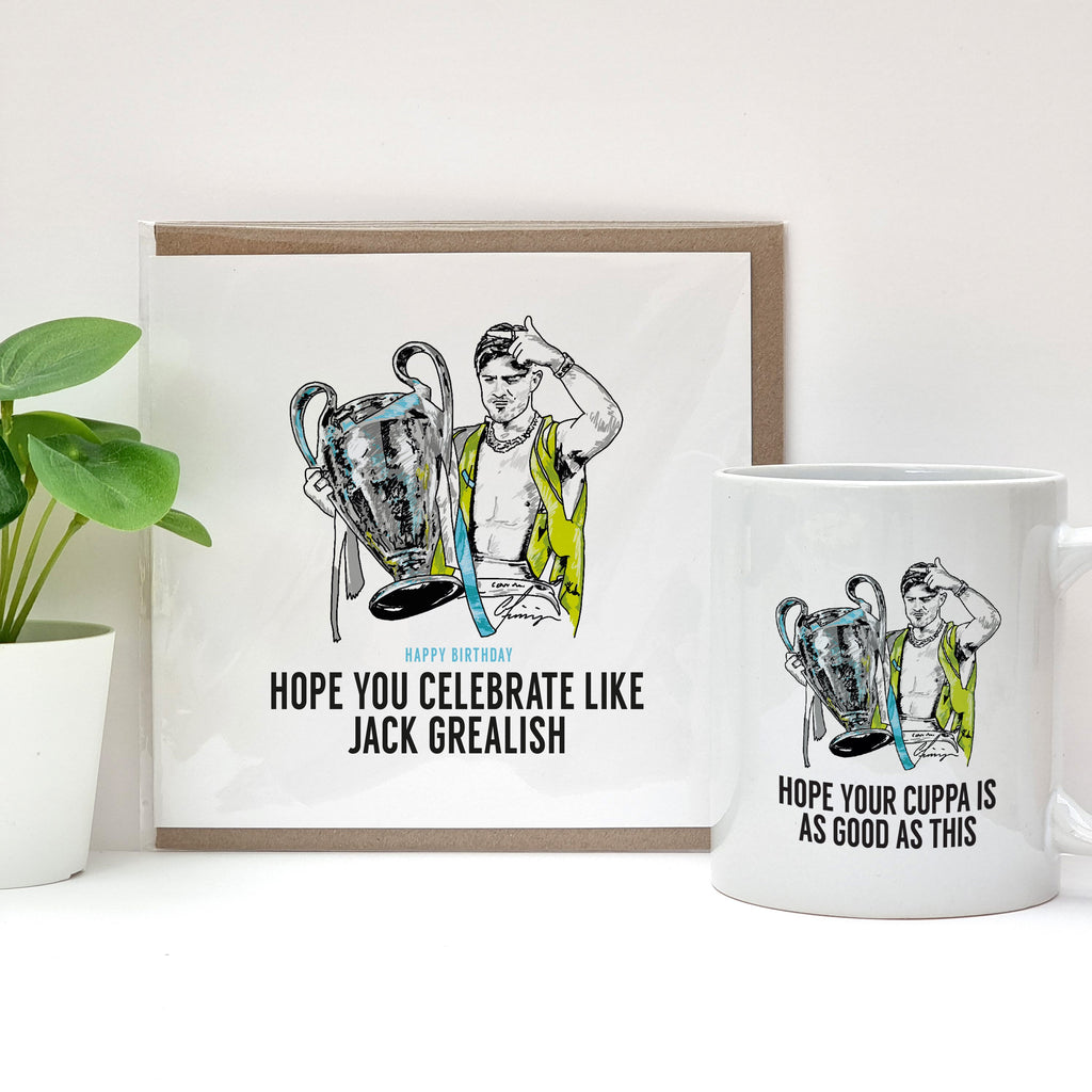 Manchester City Birthday Card - Celebrate Like Jack Grealish