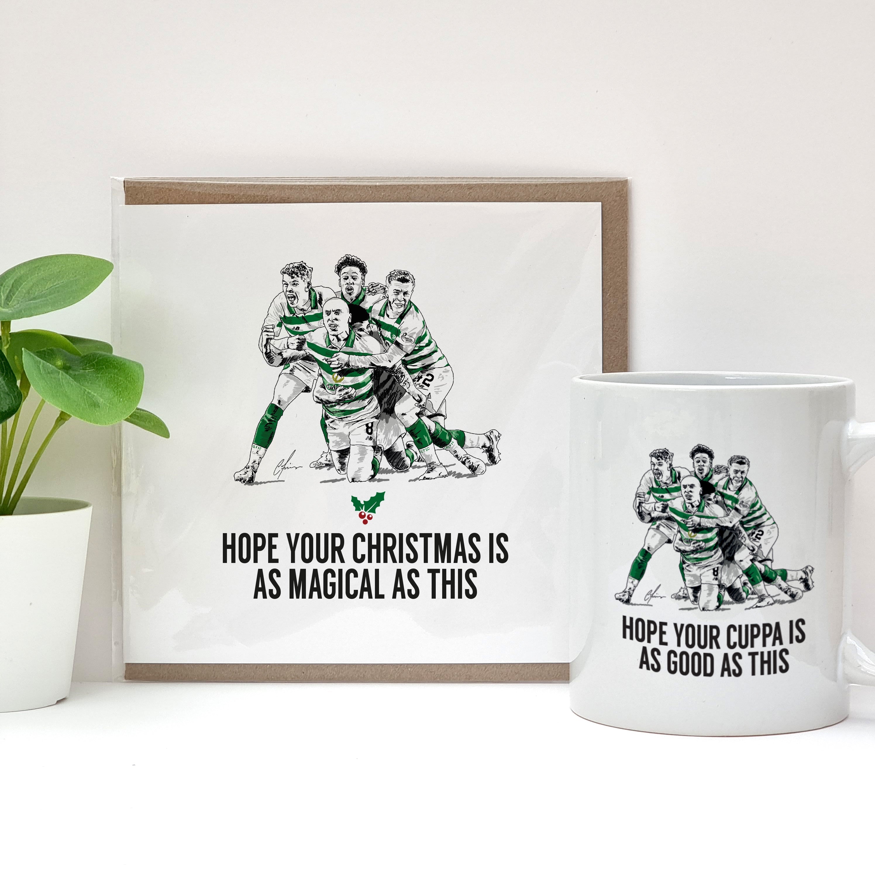 Christmas Card - Celtic fan - Football Celebration