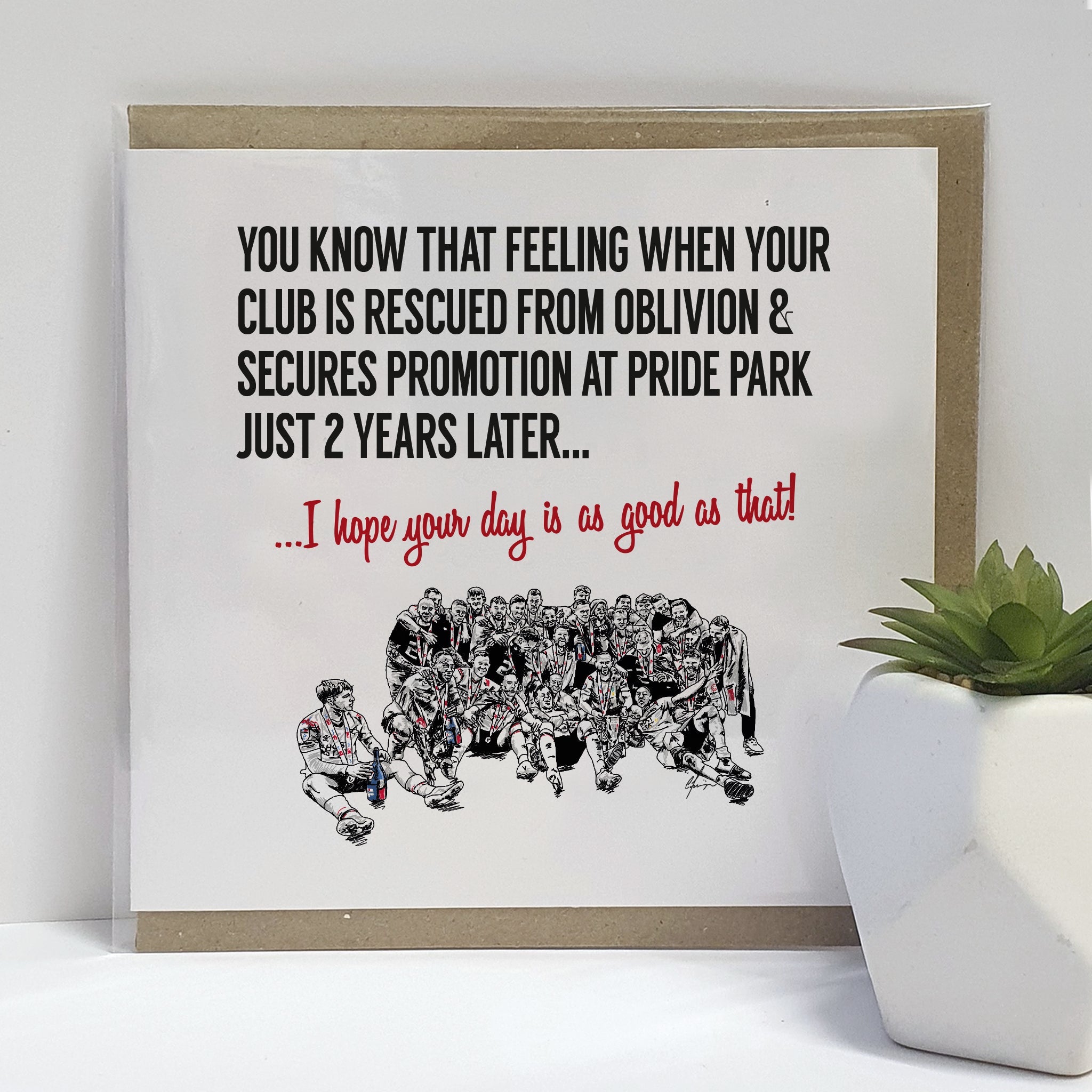 Derby County Football 2024 Promotion - That Feeling When... Greetings Card
