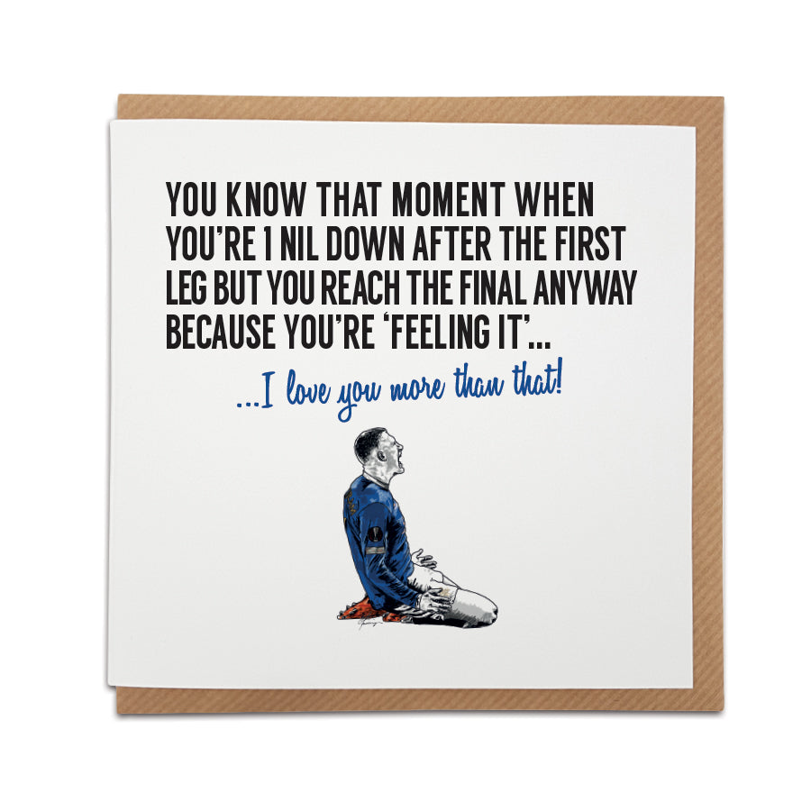 Handmade Glasgow Rangers Football Fan Card featuring John Lundstram. Celebrate the 2021/2022 season with this unique card.