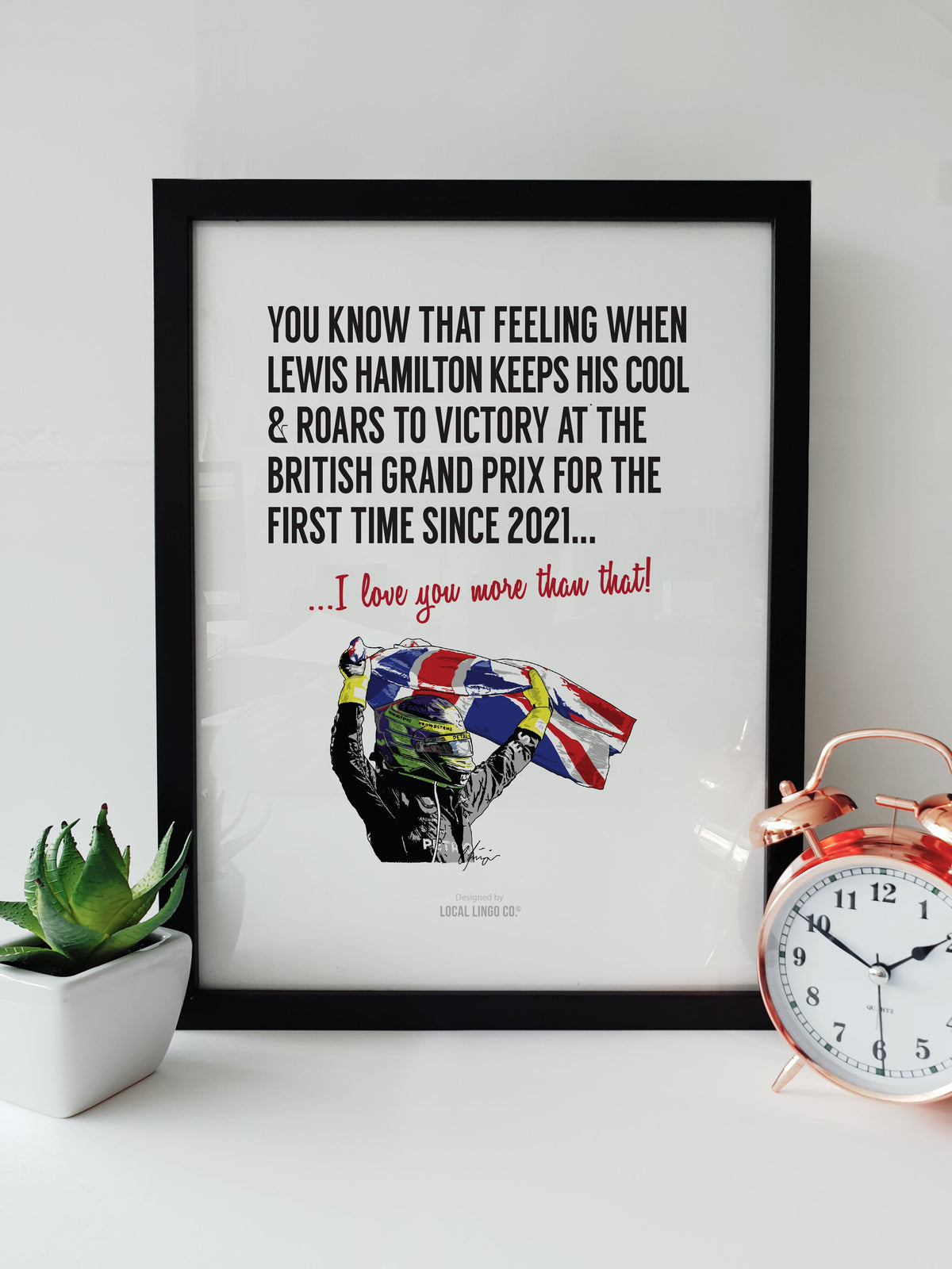 Lewis Hamilton F1 British Grand Prix Victory 2024 Print | Local Lingo