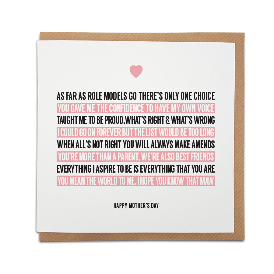 MAW  - mean the world to me - Poem Card