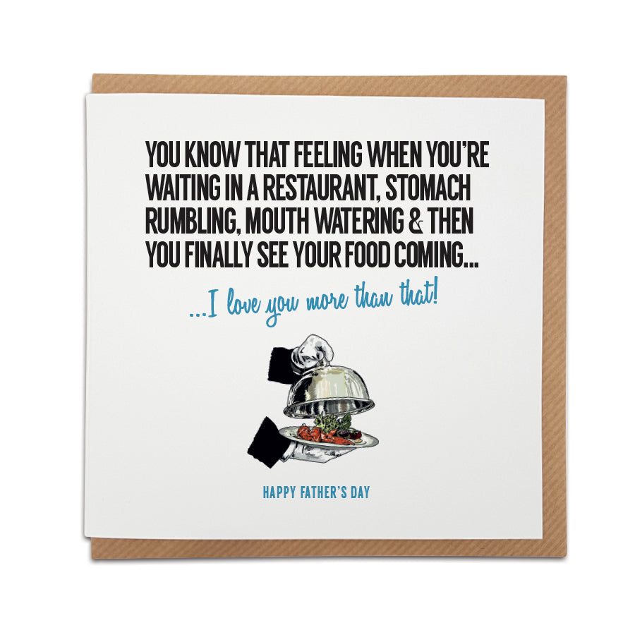 Waiting in Restaurant - That Feeling when... Greetings Card
