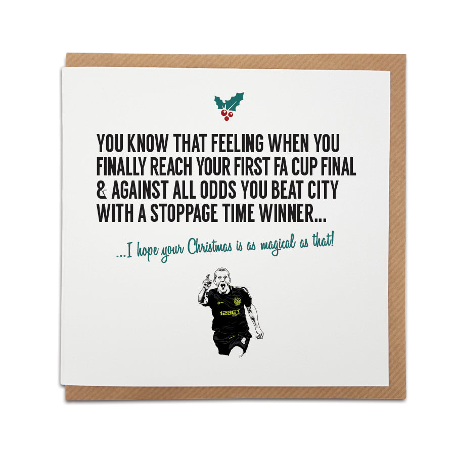 Wigan Athletic Football Club Christmas Card, perfect for Latics fans.