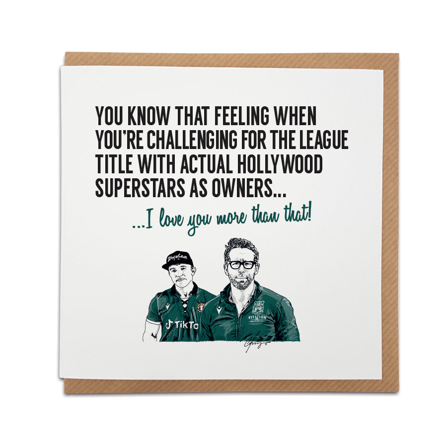 Wrexham - Football Card - Greetings card