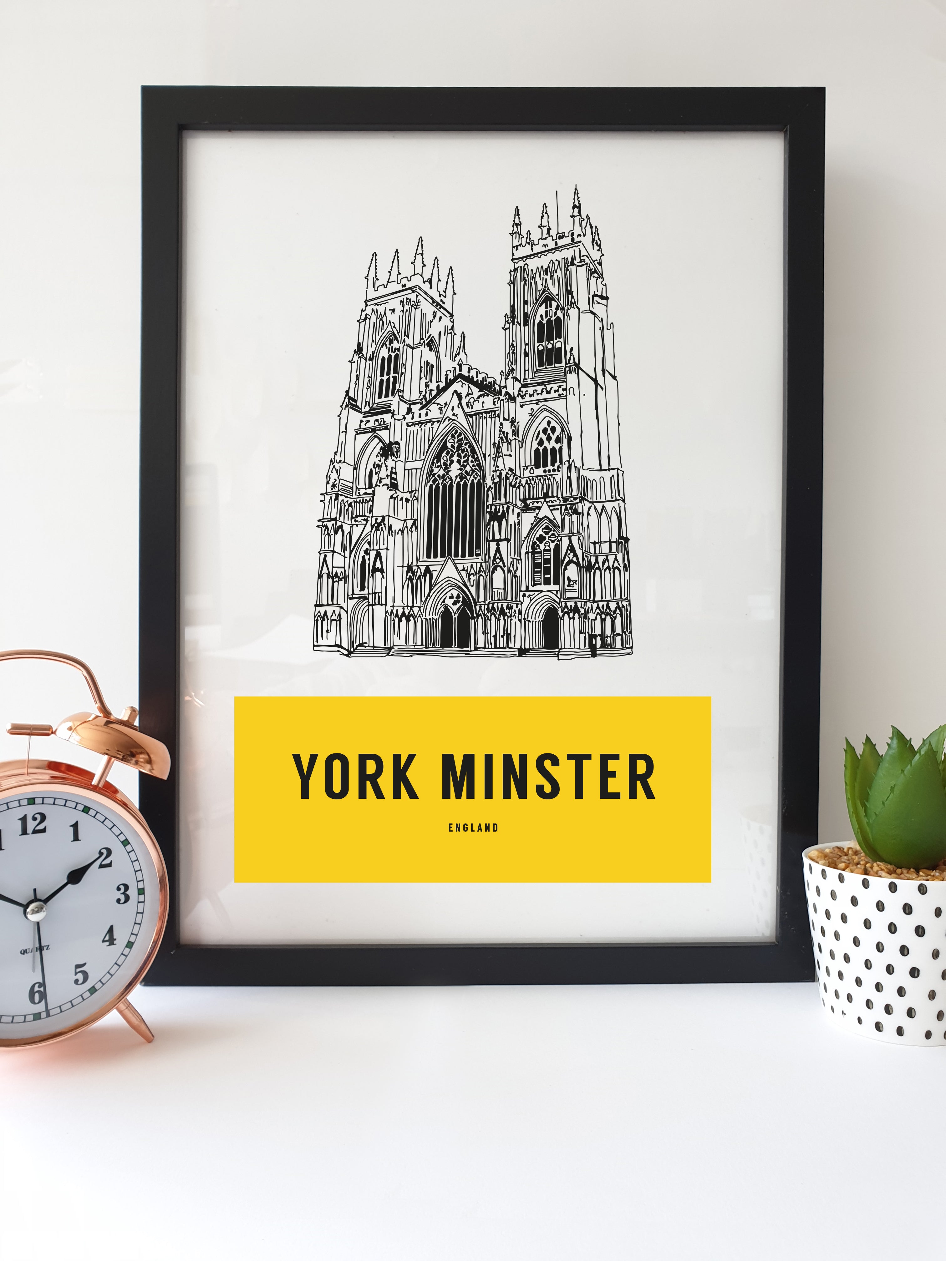 York Minster -  Yorkshire Landmark Print (Various colours available)
