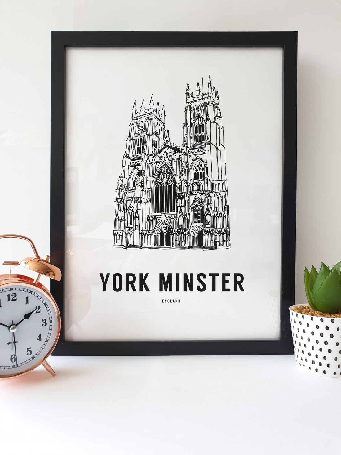 High quality hand drawn illustrated print  Yorkshire born and bred? Or simply love visiting the beautiful city of York? We've designed this unique print featuring the famous York Minster.