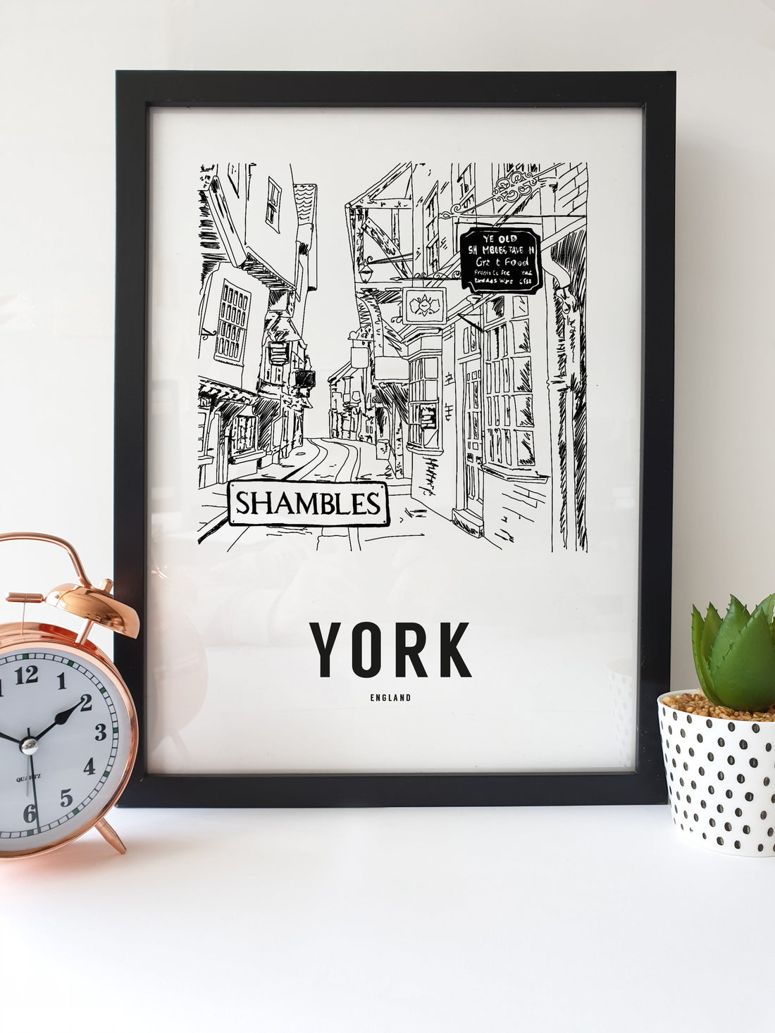 Yorkshire born and bred? Or simply love visiting the beautiful city of York? We've designed this unique print featuring arguably the most picturesque street in York. 